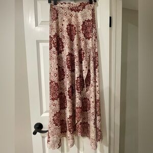 American Rag Gold and Pink Maxi A-Line Skirt